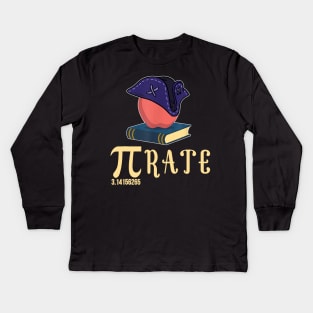 Pi Rate Pirate Math Teacher Funny Math Nerd Gift Men Women Kids Long Sleeve T-Shirt